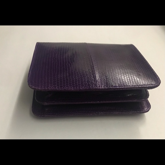 New Thai Purple Snakeskin Pocketbook Purse made in Thailand - Picture 5 of 16